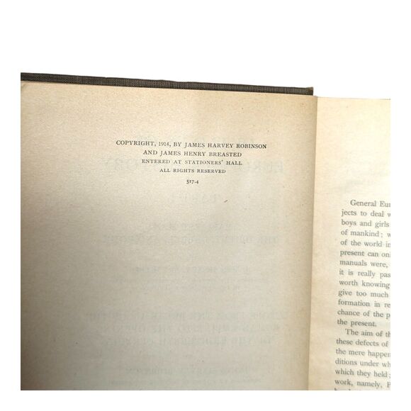 Outlines Of European History Part I By James Breasted and James Robinson 1914 HC - Picture 2 of 5